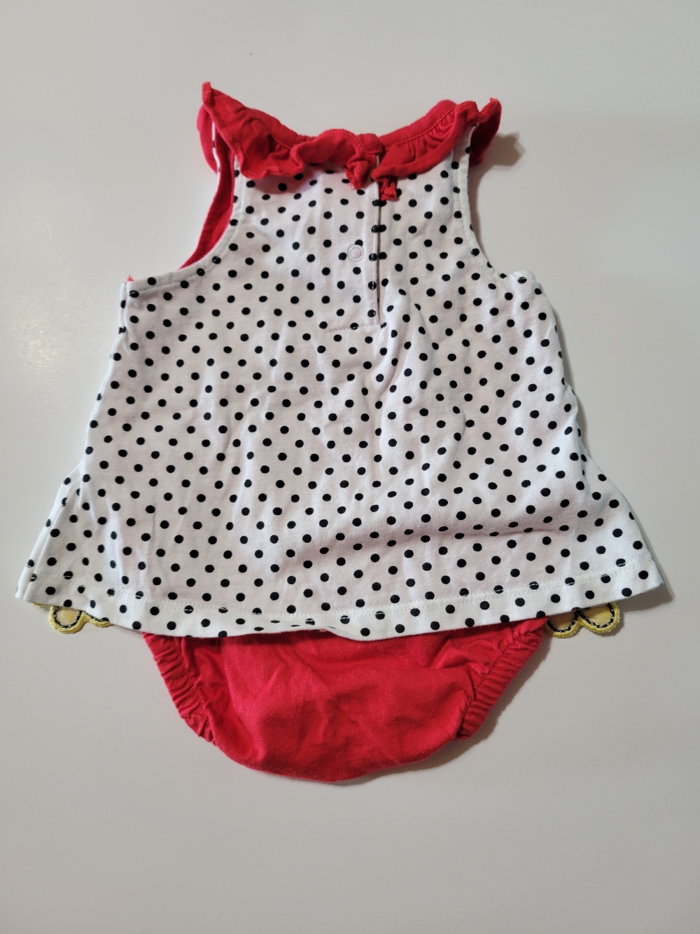Koala Baby 0-3M Baby Girl Romper Dress Bundle Polka Dot Ladybug Fish Outfit Set - Picture 5 of 12
